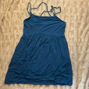 Old Navy Blue Mini Dress Pockets Large